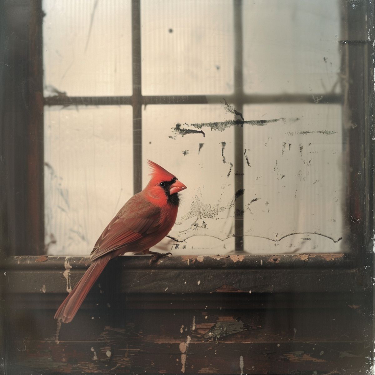 cardinal pecking at window meaning