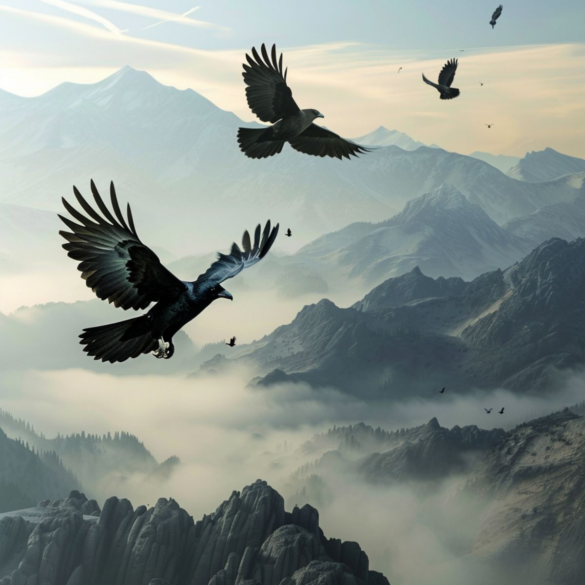 Crows Chasing Hawks - Spiritual Meanings