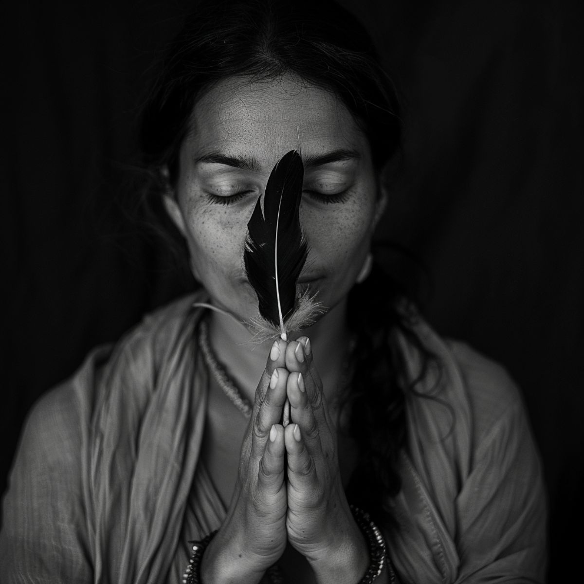 black and white feathers