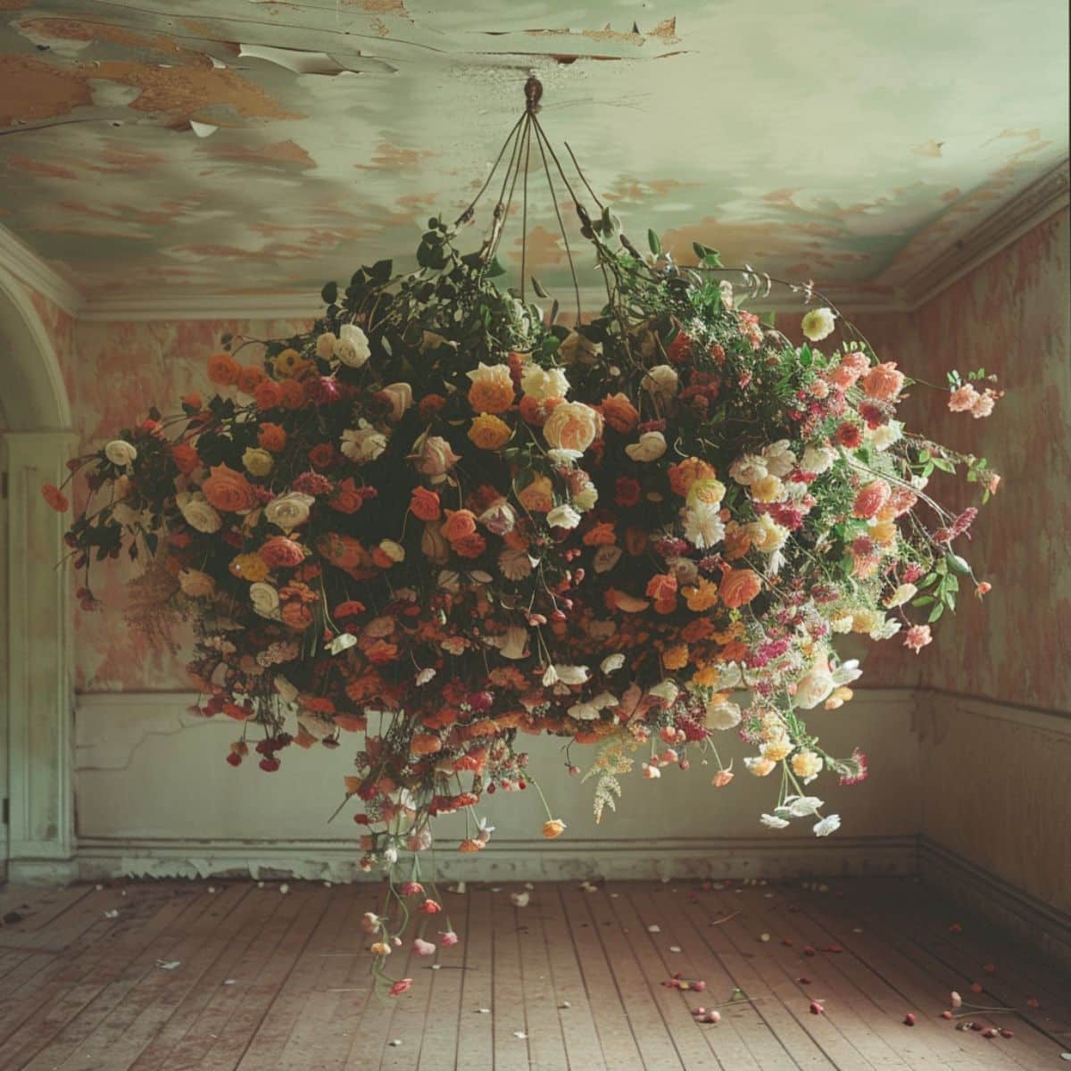 hanging dead flowers upside down meaning