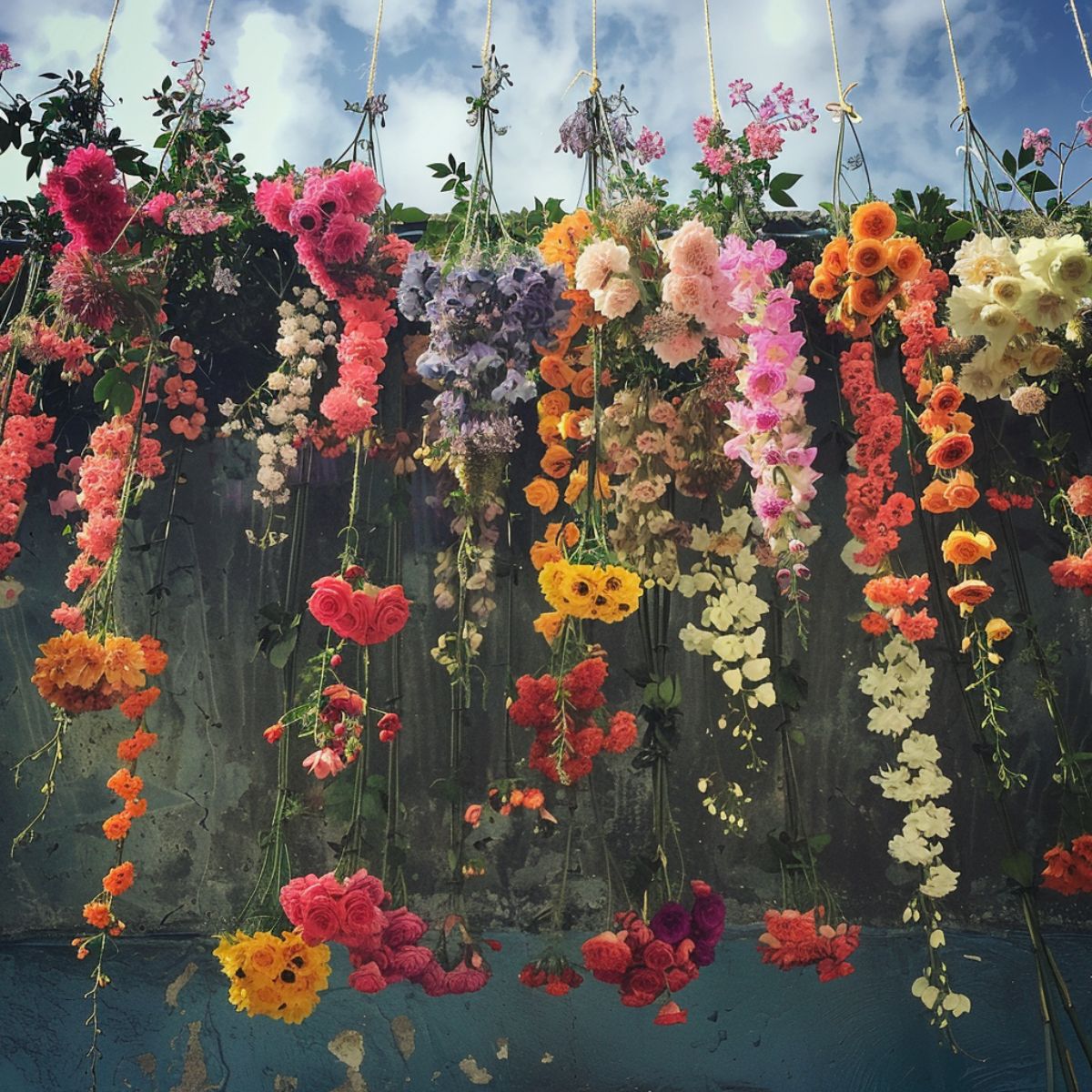 hanging roses upside down