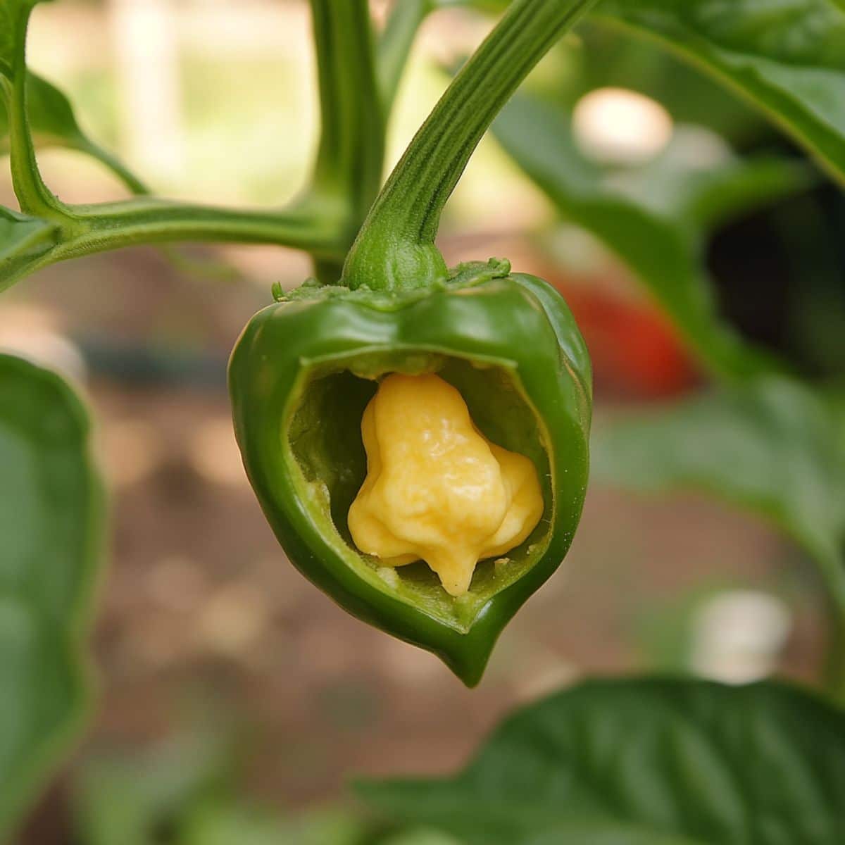 pepper growing inside a pepper