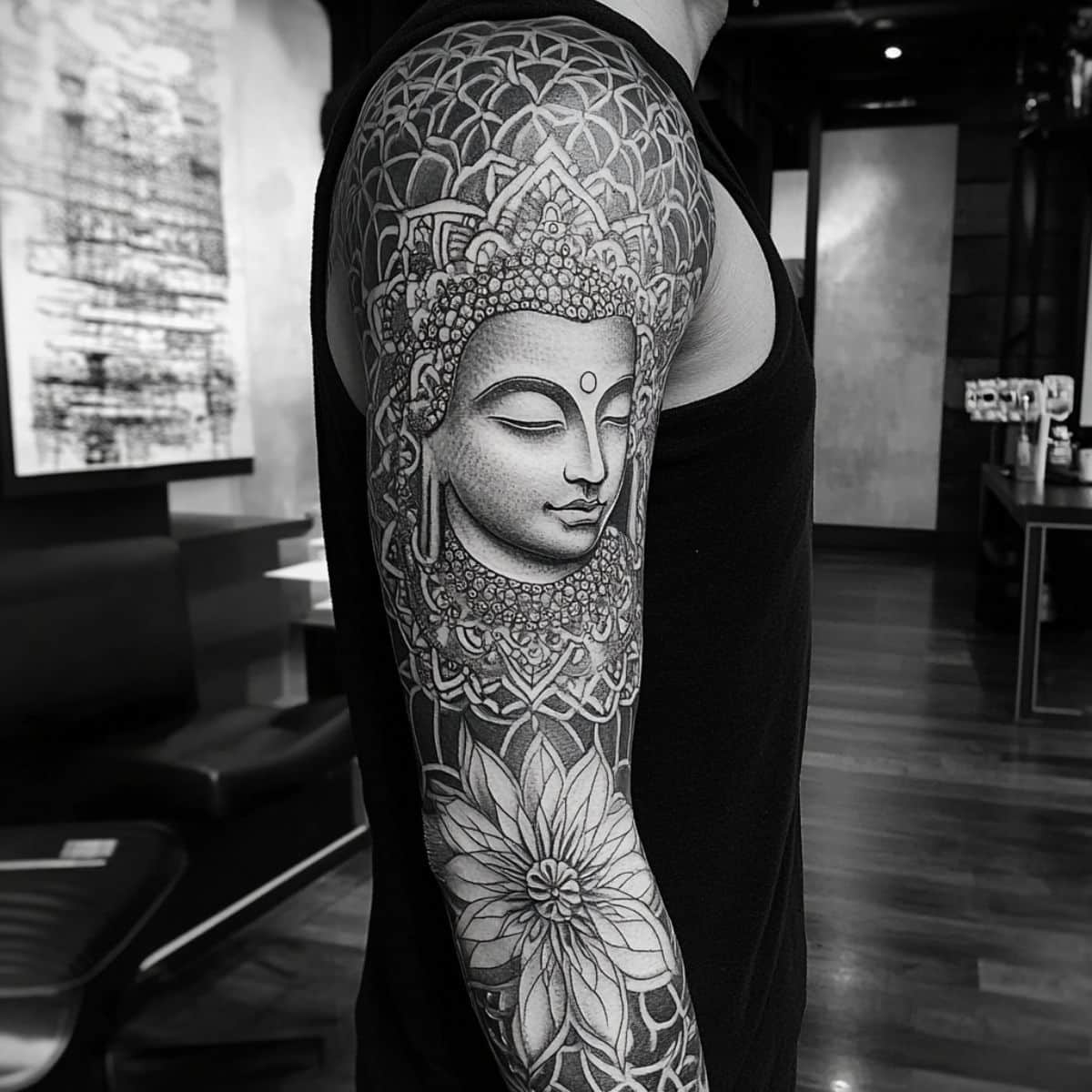 spiritual tattoo men mandala