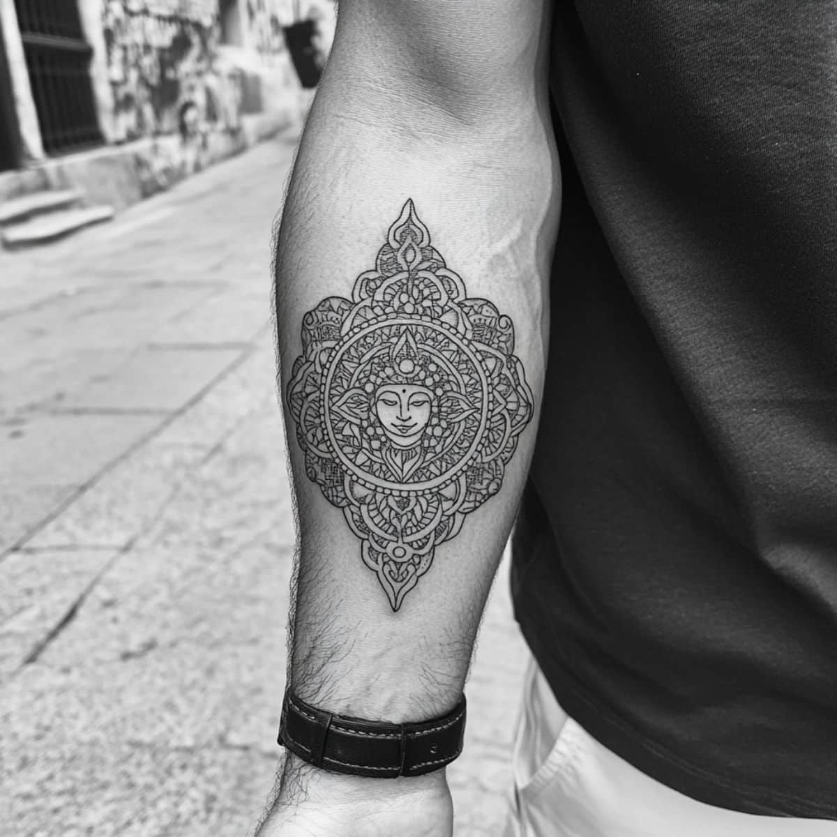 spiritual tattoo men mandala